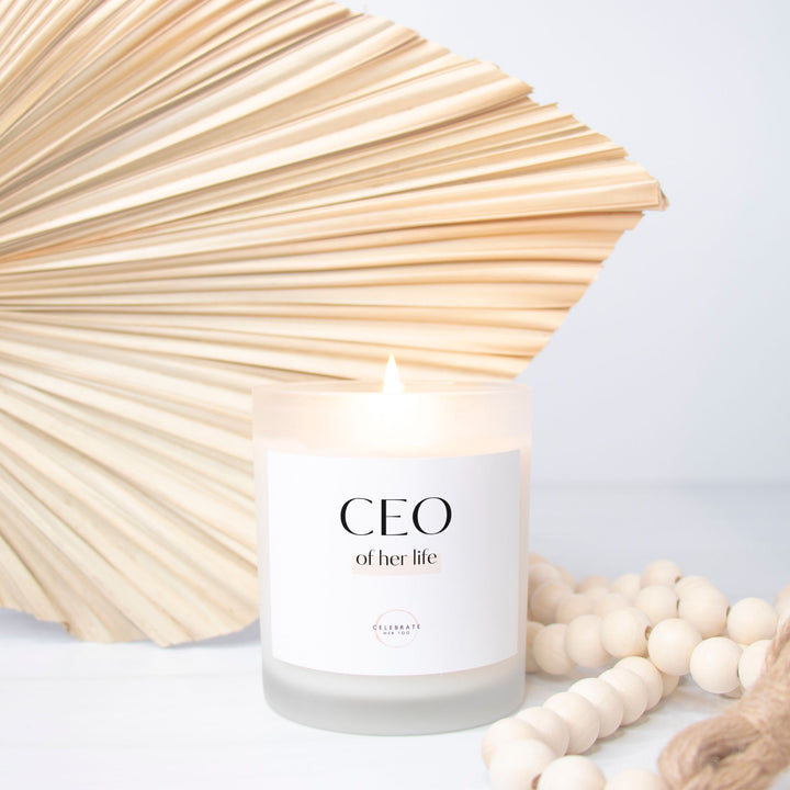 CEO Of Her Life - Candle Frosted Glass (11 oz)