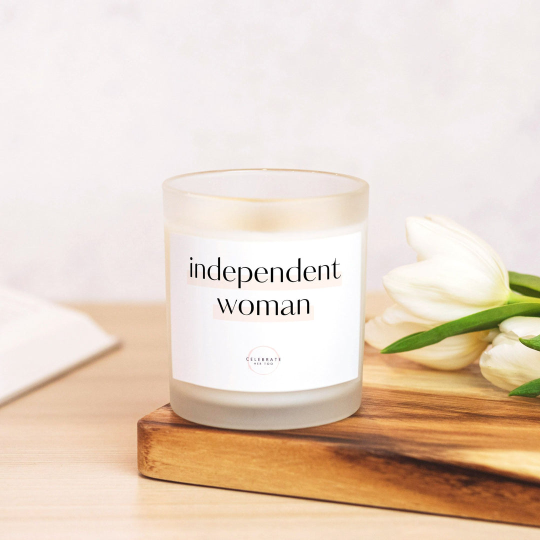 Independent Woman - Candle Frosted Glass (11 oz)