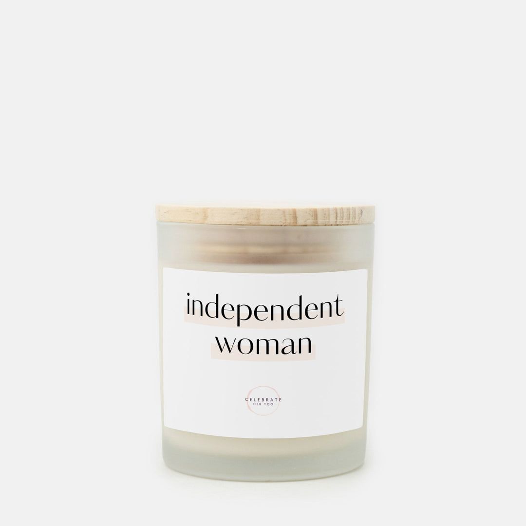 Independent Woman - Candle Frosted Glass (11 oz)