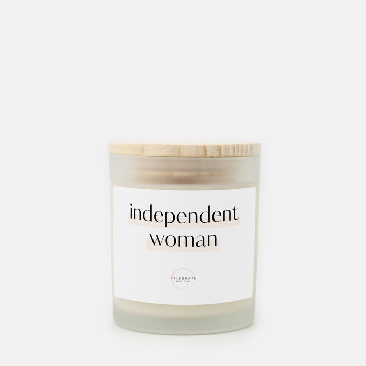 Independent Woman - Candle Frosted Glass (11 oz)