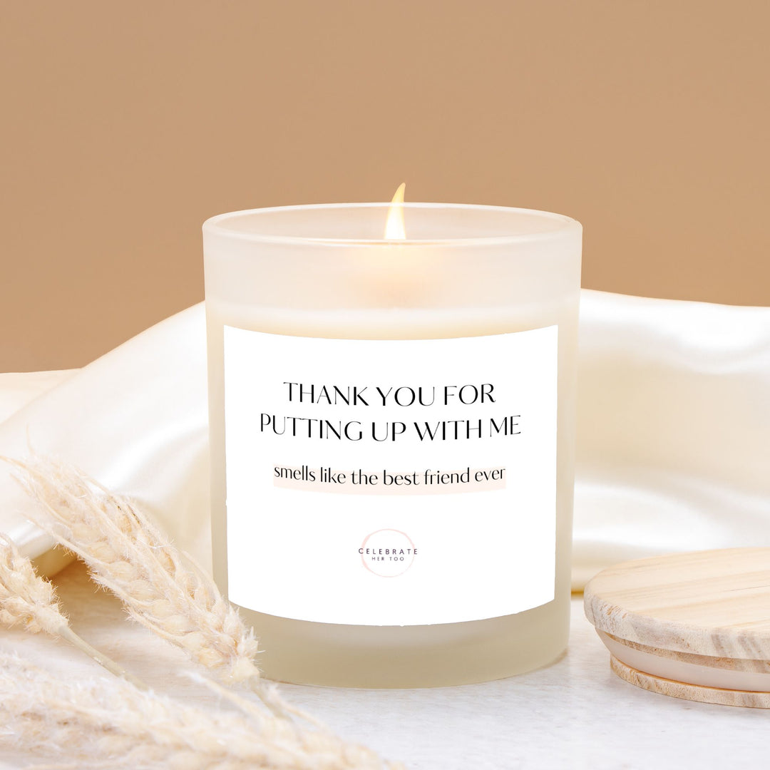 Thank You For Putting Up With Me - Candle Frosted Glass (11 oz)