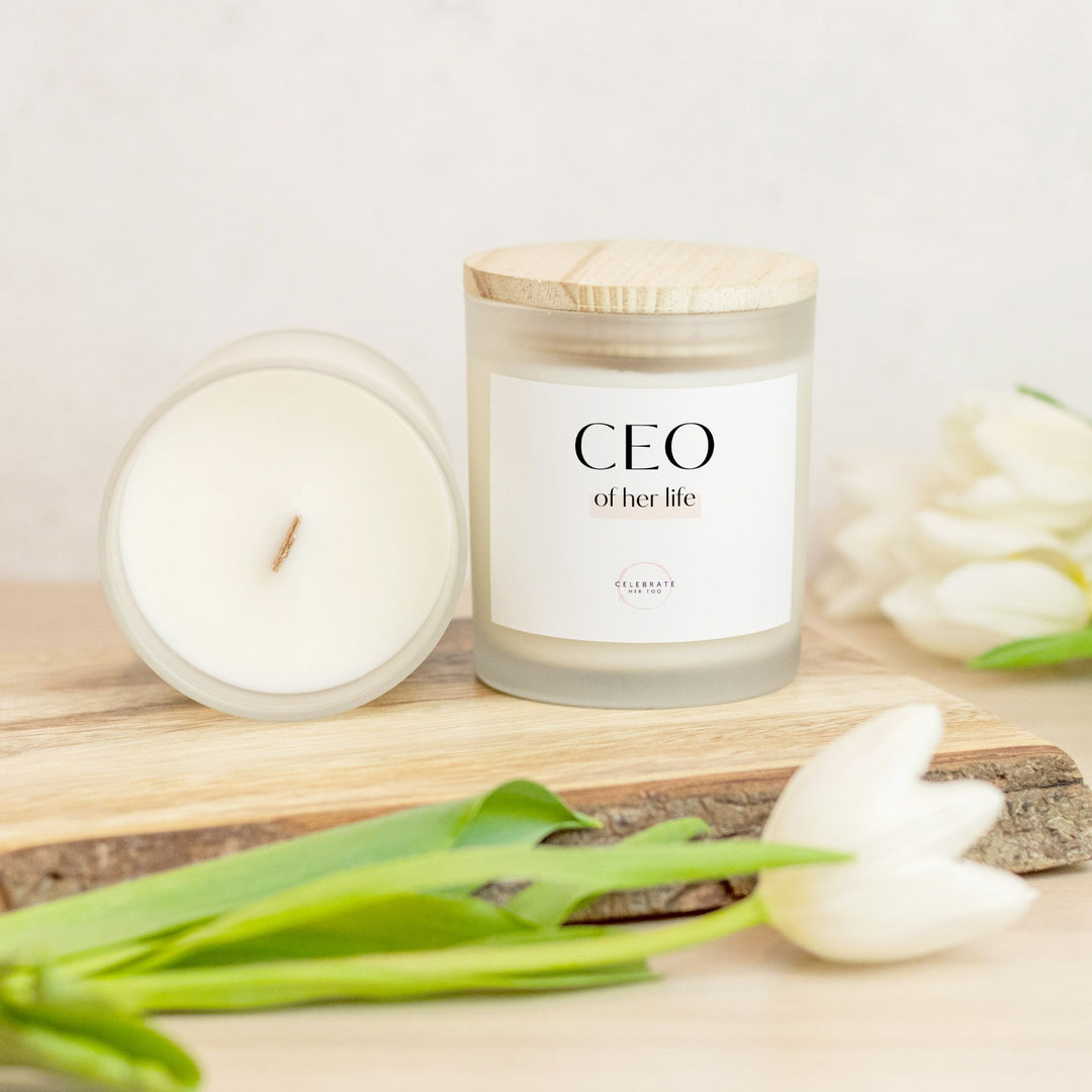 CEO Of Her Life - Candle Frosted Glass (11 oz)