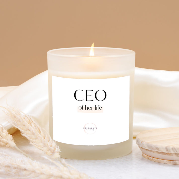 CEO Of Her Life - Candle Frosted Glass (11 oz)