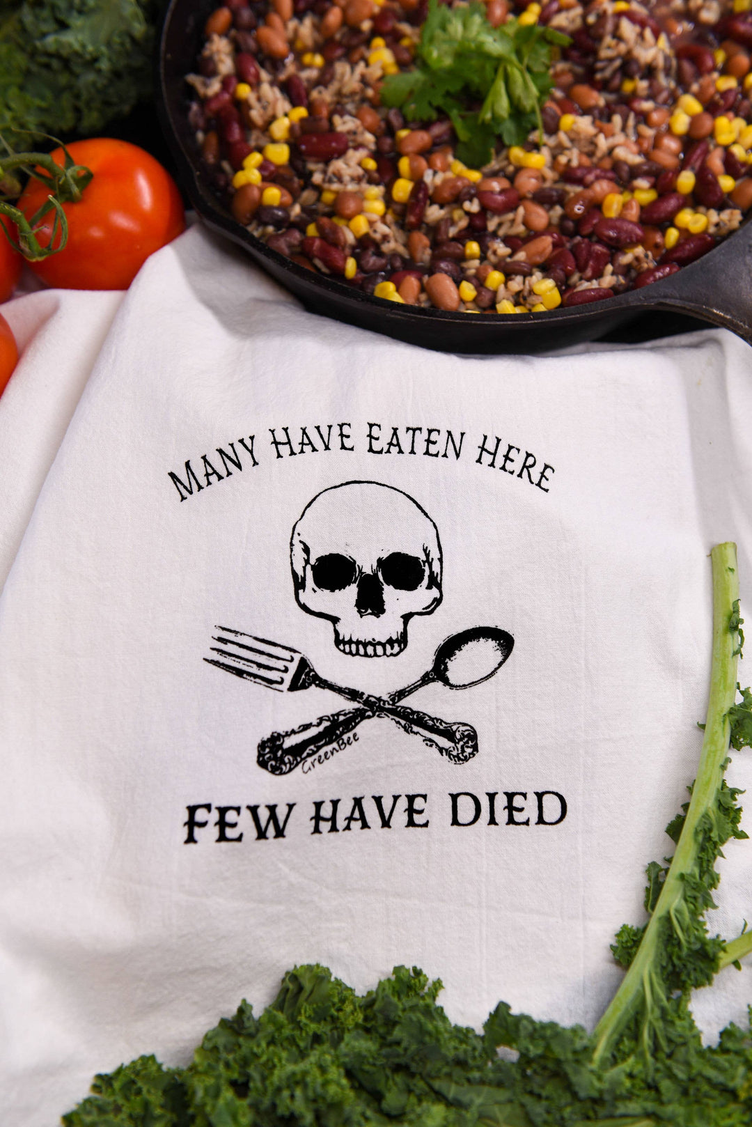 Many Have Eaten Here Few Have Died Tea Towel