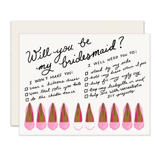 Be My Bridesmaid Card