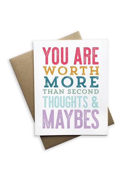 You Are Worth More Notecard