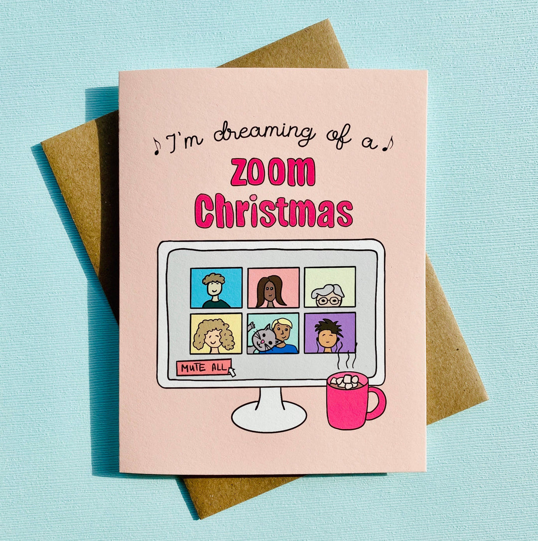 Zoom Funny Christmas Card Holiday Card