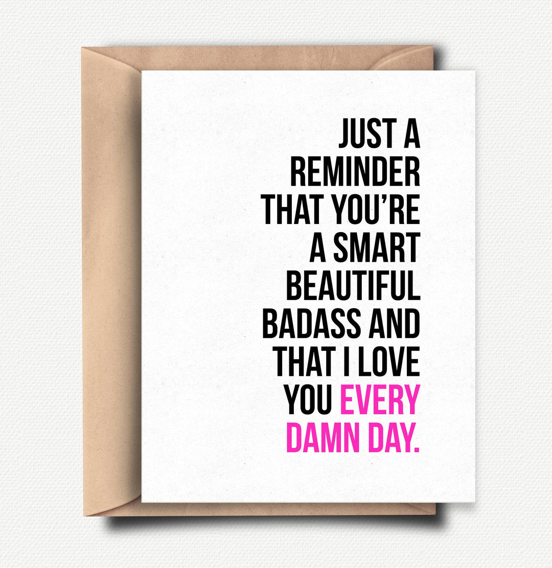 Funny Valentines Day Card - Badass Love Card