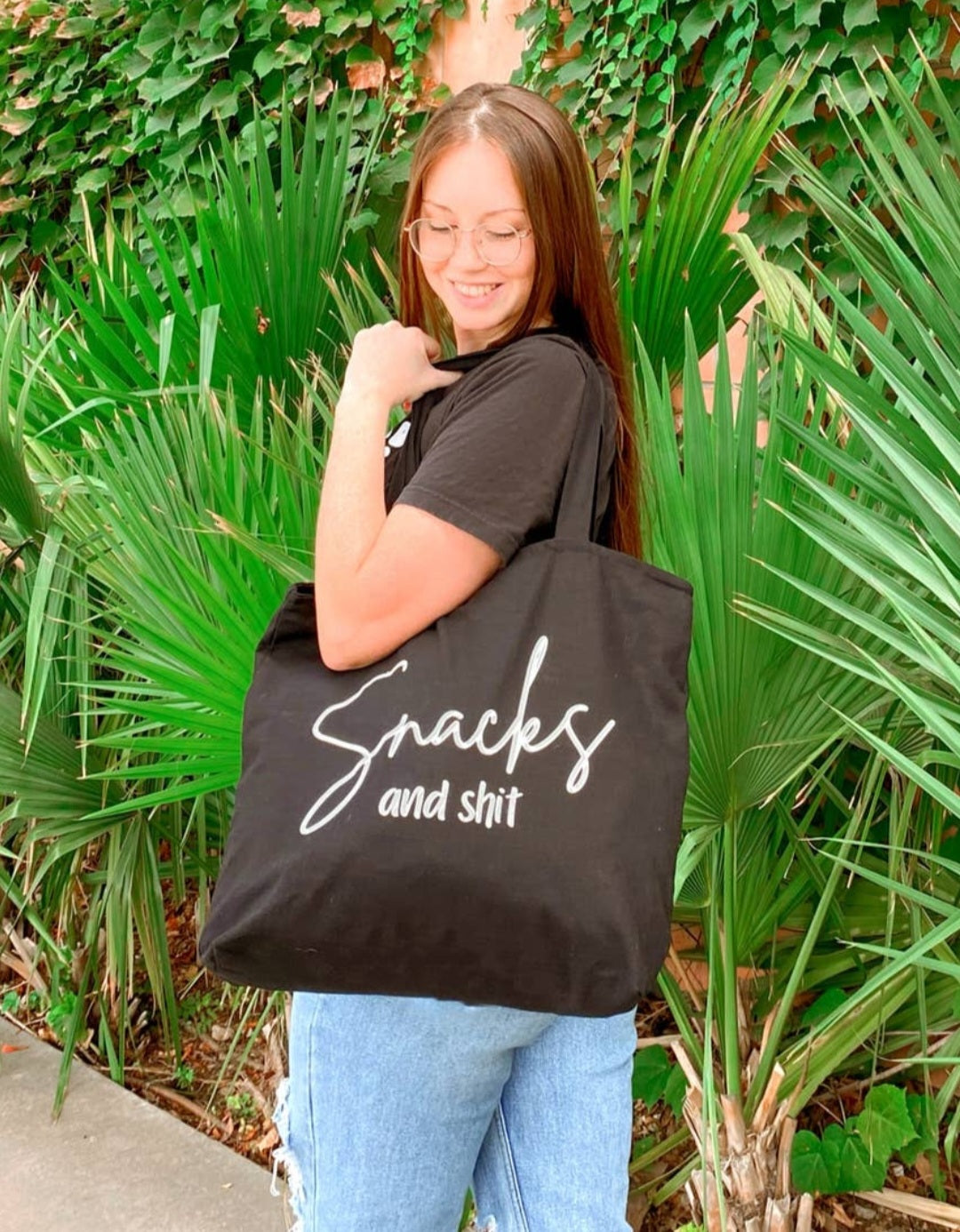 Snacks and Shit Tote Bag